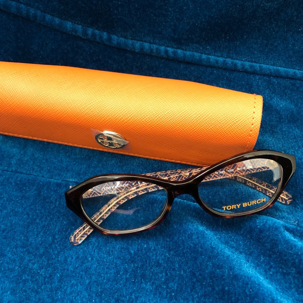 Tory Burch - Dark Tortoise Geometric Eyeglasses